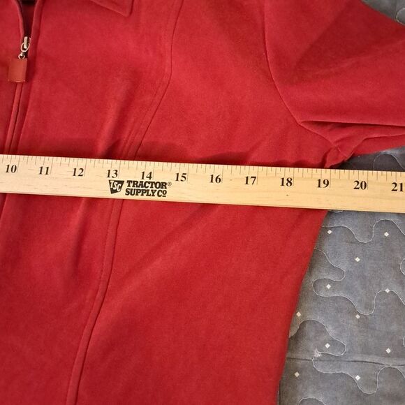 Sag Harbor Red Zip-Up Jacket size 12 - Picture 4 of 5